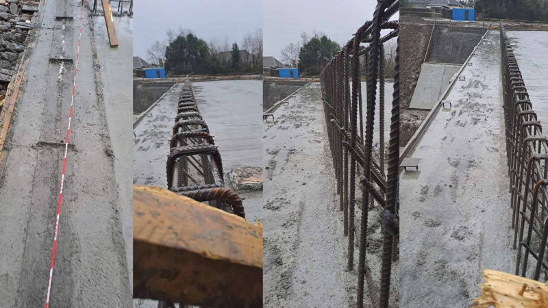 Astaranın Şiyəkəran kəndində inşa olunan körpünün betonlama işləri tamamlanıb