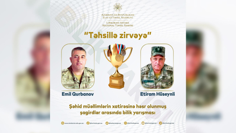 Lənkəran şəhidlərinə həsr olunmuş bilik yarışı baş tutacaq