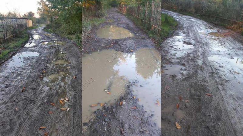 Parakənd kəndinin sakinləri yollarda gölməçələrdən əziyyət çəkirlər