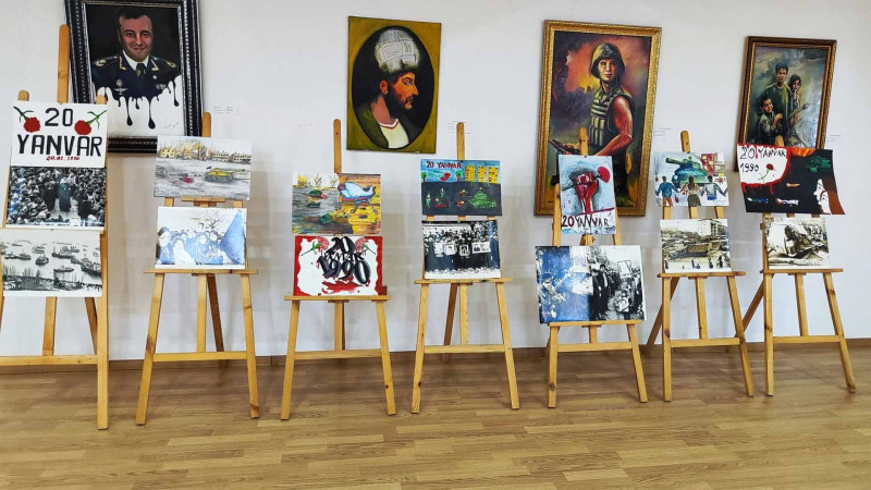 Masallıda “Qanlı şənbə” adlı rəsm sərgisi keçirilib