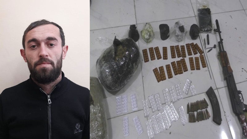 Masallı sakinində narkotik və avtomat aşkar edilib