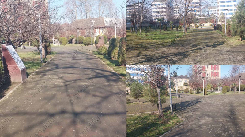 Əsgər Əliyev adına parkda oturacaqlar yığışdırılıb