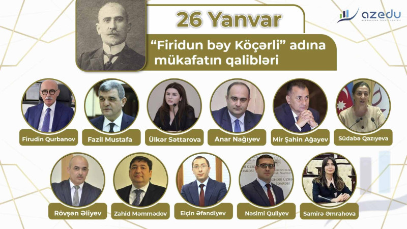 Cəlilabaddan olan müəllimə “Firidun bəy Köçərli” adına mükafata sahib olub