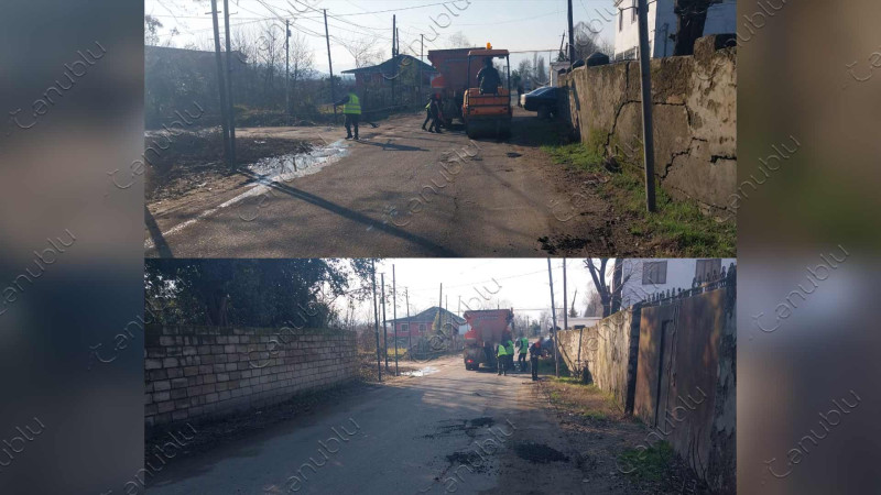 Astaranın bu kəndində yollar təmir olunub