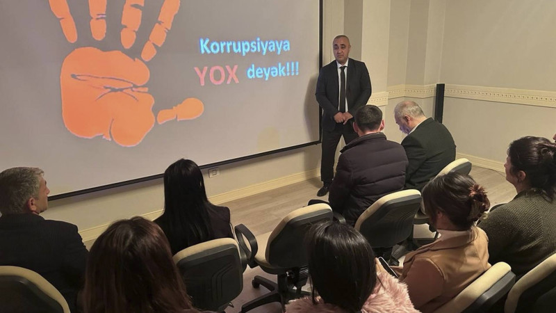 Cəlilabadda korrupsiya mövzusu üzrə tədbir keçirilib