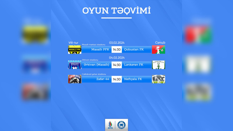 Region Liqasında Cənub zonasının 8-ci tur oyunları