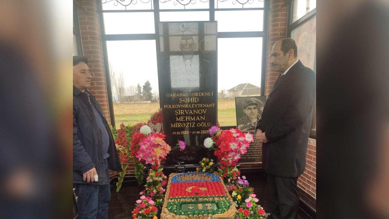 Şəhid Mehman Şirvanovun məzarına baş çəkilib