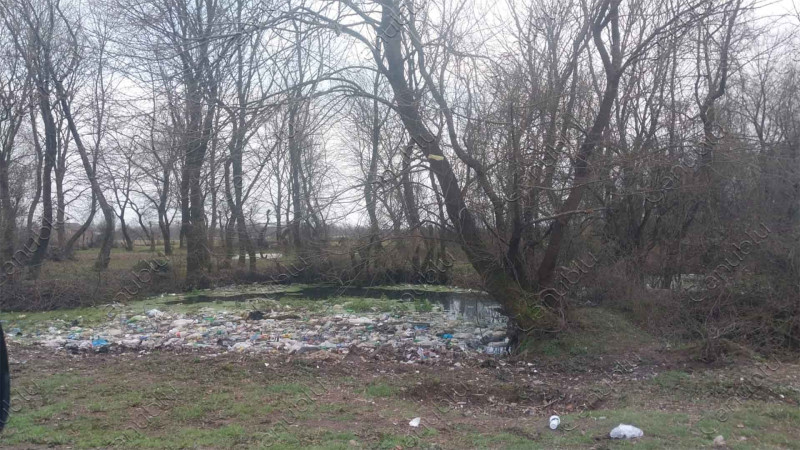 Astaranın Sərək kəndində yerləşən kanal zibillik içindədir