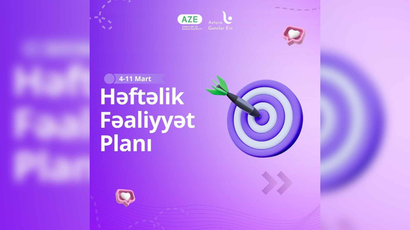 Astara Gənclər Evi: yeni həftənin fəaliyyət planı