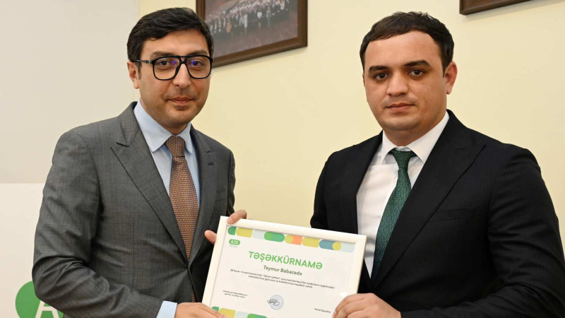 Teymur Babazadə Təşəkkürnamə ilə təltif edilib