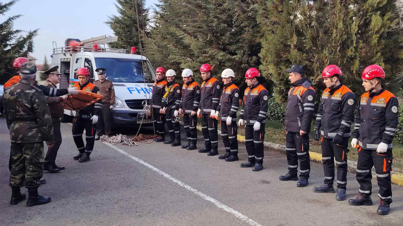 FHN zərərçəkmişlərin xilas edilməsi üzrə təlim keçirib