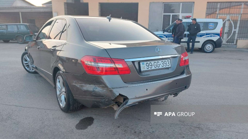 Masallıda qəza: iki “Mercedes” markalı avtomobil toqquşub