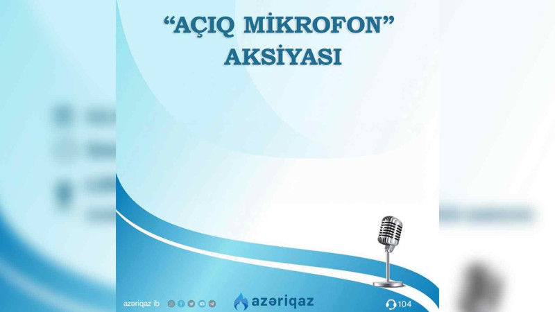 Azəriqaz İB: Lənkəranda Açıq mikrofon keçiriləcək