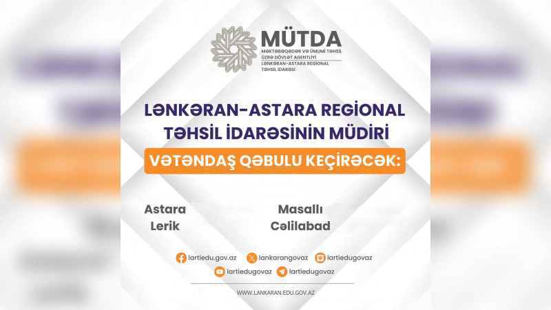 Bəhruz Mehdiyev Cənub bölgəsində qəbul keçirəcək