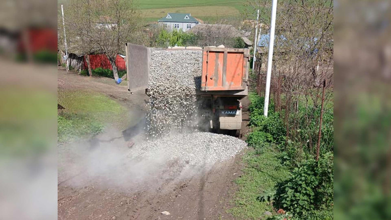 Məmmədrzalı kəndinin yollarında təmir işləri aparılıb