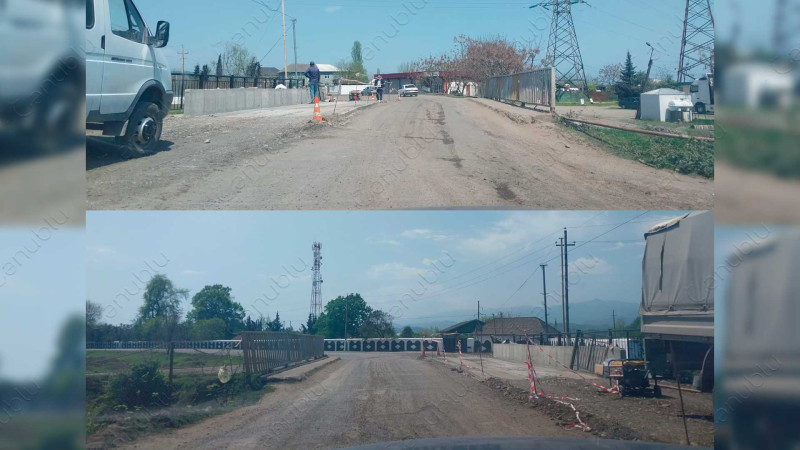 Ərçivan qəsəbəsindəki körpüdə əsaslı təmir işləri aparılır