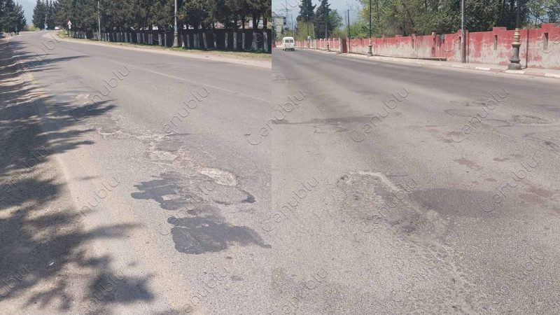 Bu yolda əmələ gələn çuxurlar qəza şəraiti yaradır