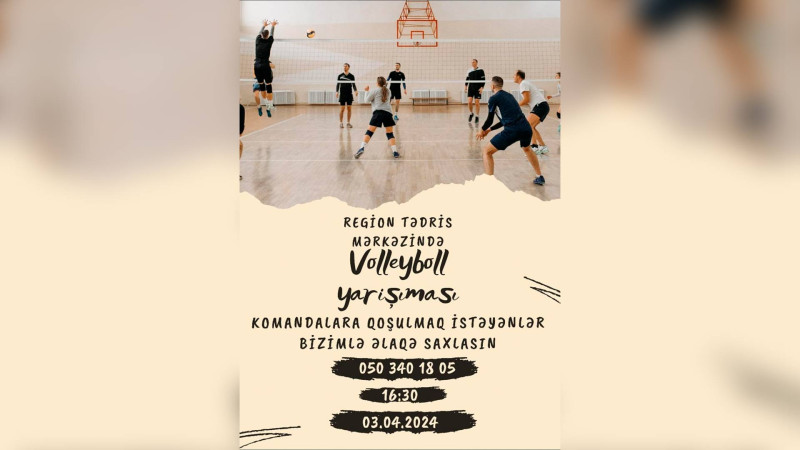 Astarada voleybol yarışması keçiriləcək
