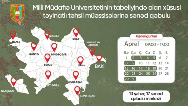 Bu təhsil müəssisələrinə sənəd qəbulu müddəti uzadılıb