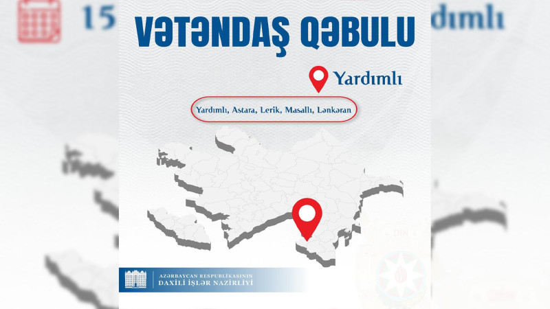 Vilayət Eyvazov Cənub bölgəsinin sakinlərini qəbul edəcək