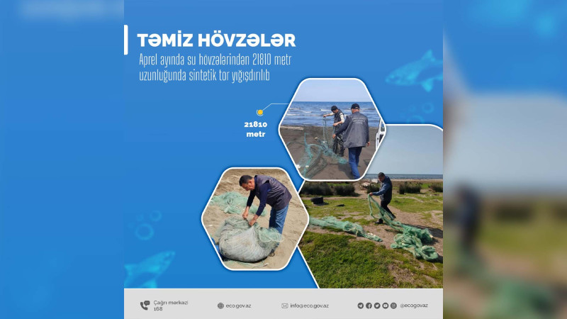 Xəzər dənizinin Lənkəran və Astara akvatoriyasında “Təmiz hövzələr” aksiyası keçirilib