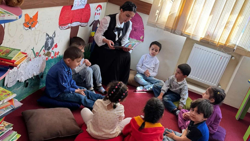 Masallı məktəbində balaca fidanlar üçün nağıl saatı təşkil olunub