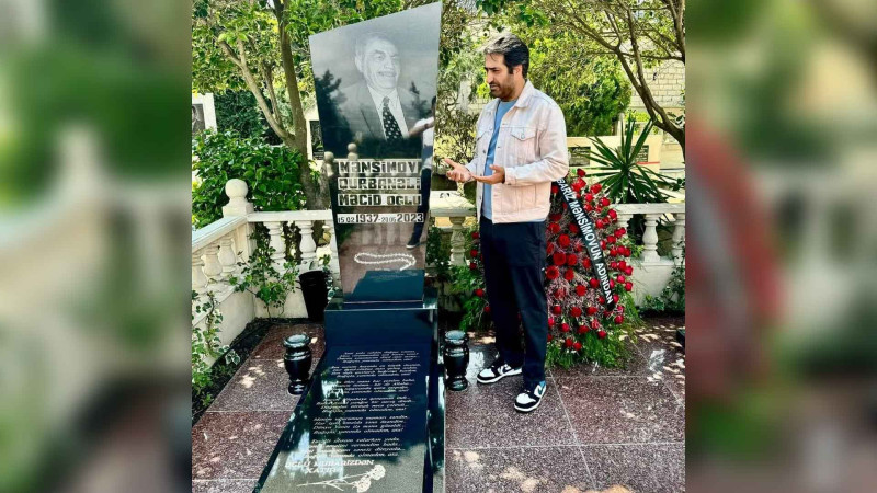 Mahsun Kırmızıgül Mübariz Mənsimovun atasının məzarını ziyarət edib