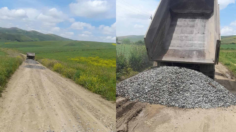 Cəlilabadın Mikayıllı kəndinin yolları təmir olunub