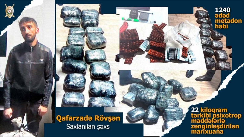 Lənkəranda narkokuryerdə 22 kiloqram marixuana aşkarlanıb