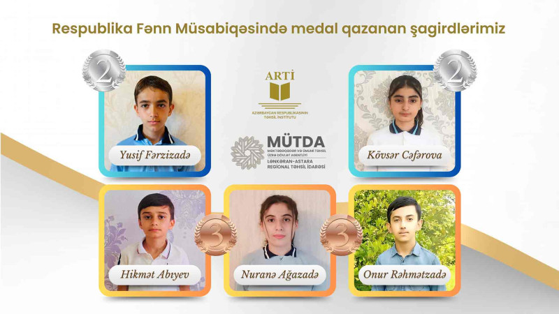 RFM: Cənub bölgəsini təmsil edən məktəblilər medallara layiq görülüblər