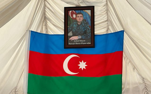 Şəhid mayor Baxış Baxışlı ilə vida mərasimi baş tutur