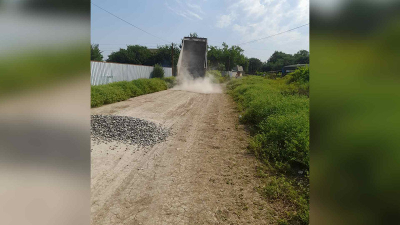 Cəlilabadın Həziabad kəndinin daxili yolları təmir olunur