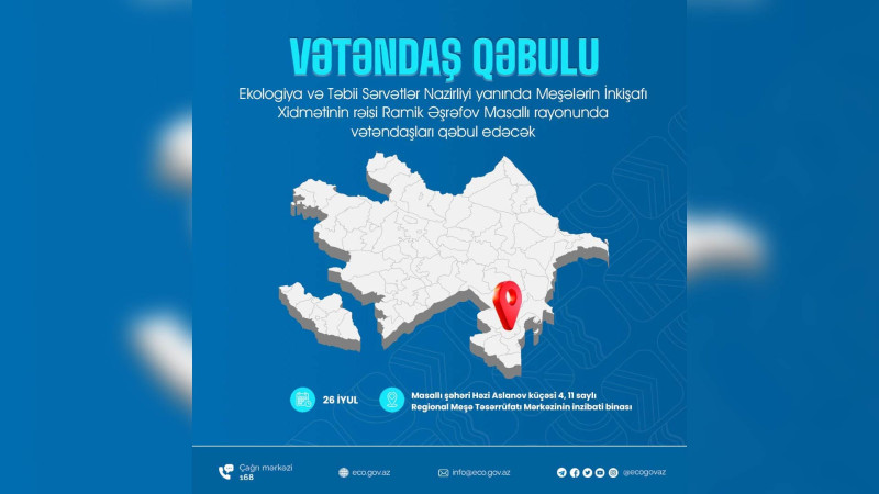 Ramik Əşrəfov Masallıda vətəndaş qəbulu keçirəcək