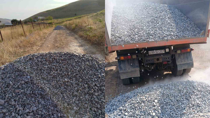 Cəlilabadda yolların təmiri davam edir