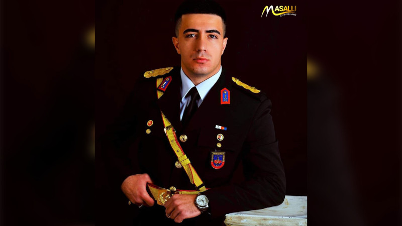 Masallıdan olan gənc Leytenant hərbi rütbəsinə layiq görülüb