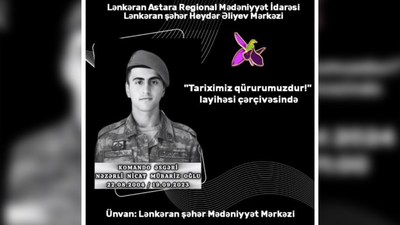 Lənkəranda şəhidə həsr olunmuş tədbir keçiriləcək