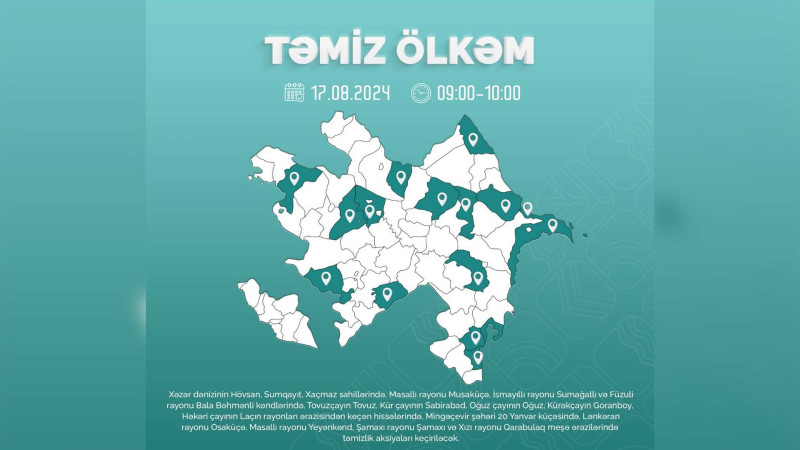 Cənub bölgəsində təmizlik aksiyaları keçiriləcək