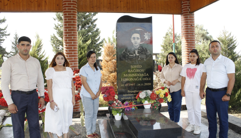 Masallıda şəhidin məzarı ziyarət olunub