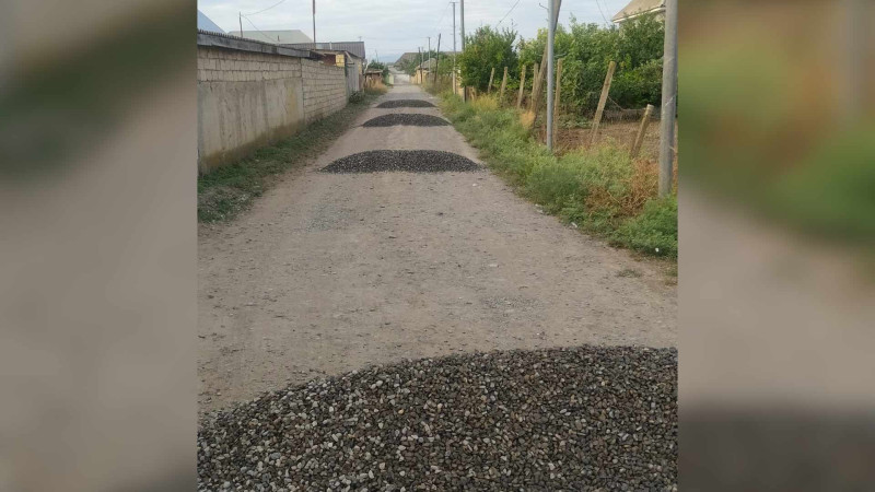 Günəşli kəndinin yolları bərpa edilib