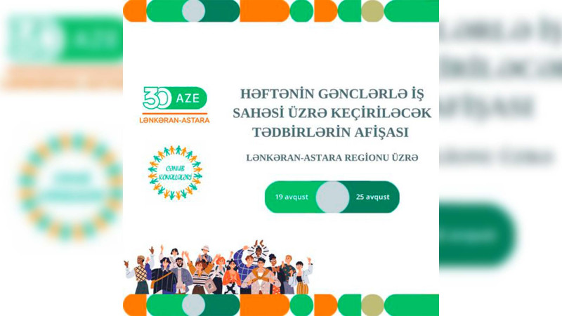 Lənkəran–Astara regionunda keçiriləcək tədbirlərin cədvəli