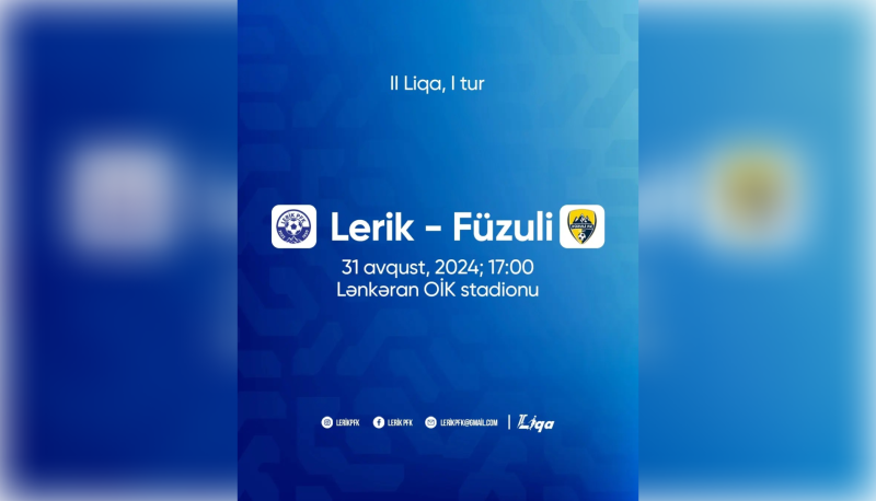 “Lerik” PFK “Füzuli” ilə qarşılaşacaq