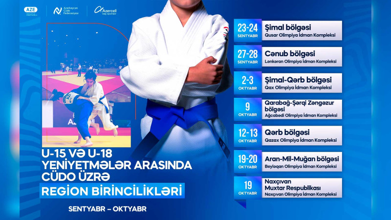 Cənub bölgəsində yeniyetmə cüdoçular qüvvəsini sınayacaq