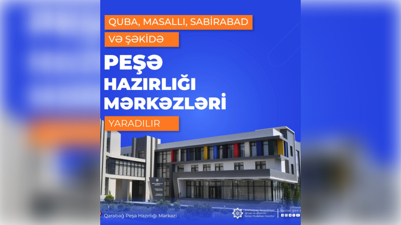 Masallıda peşə hazırlığı mərkəzləri yaradılır