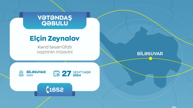 Nazirlik rəsmisi Biləsuvarda vətəndaşları dinləyəcək