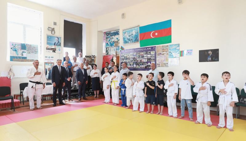 Rəşad Nəbiyev Masallıda cüdoçularla görüşüb
