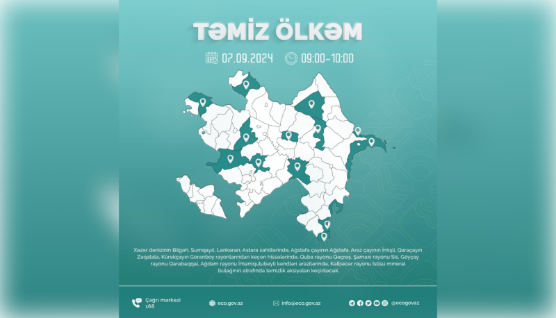Xəzər dənizinin sahilində təmizlik aksiyası keçiriləcək