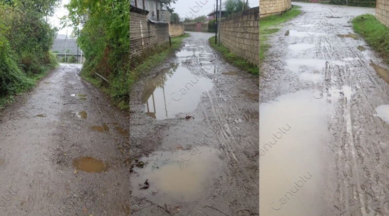 Astarada şəhidin adını daşıyan məktəbə gedən yollardan şikayət var