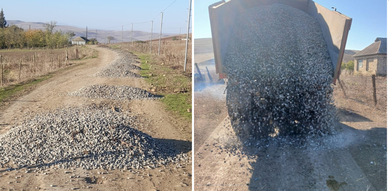 Cəlilabad kəndlərinin yolları təmir edilir