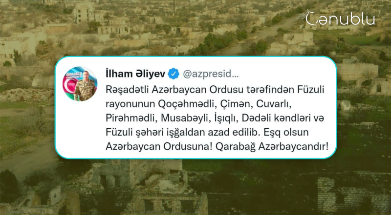 16 oktyabr 2020: Vətən müharibəsinin 20-ci günü