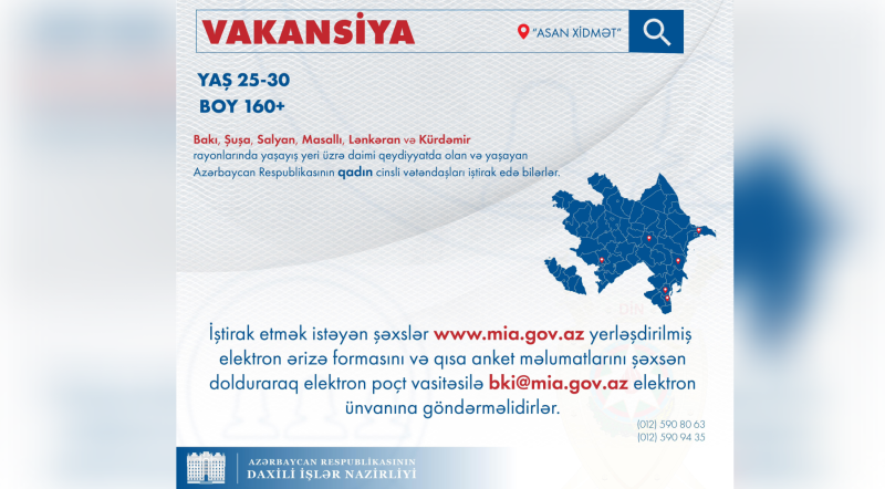 DİN Masallı və Astarada işə qəbul müsabiqəsi keçirəcək